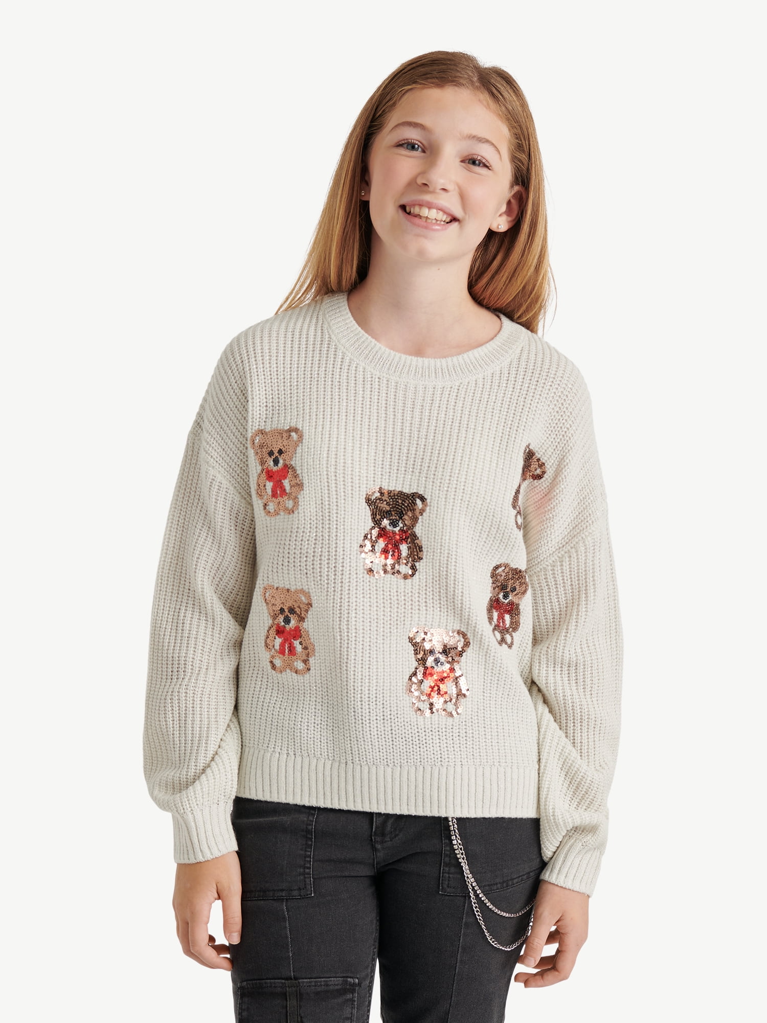 Justice Girls Sequin Graphic Sweater, Sizes XS - XLP