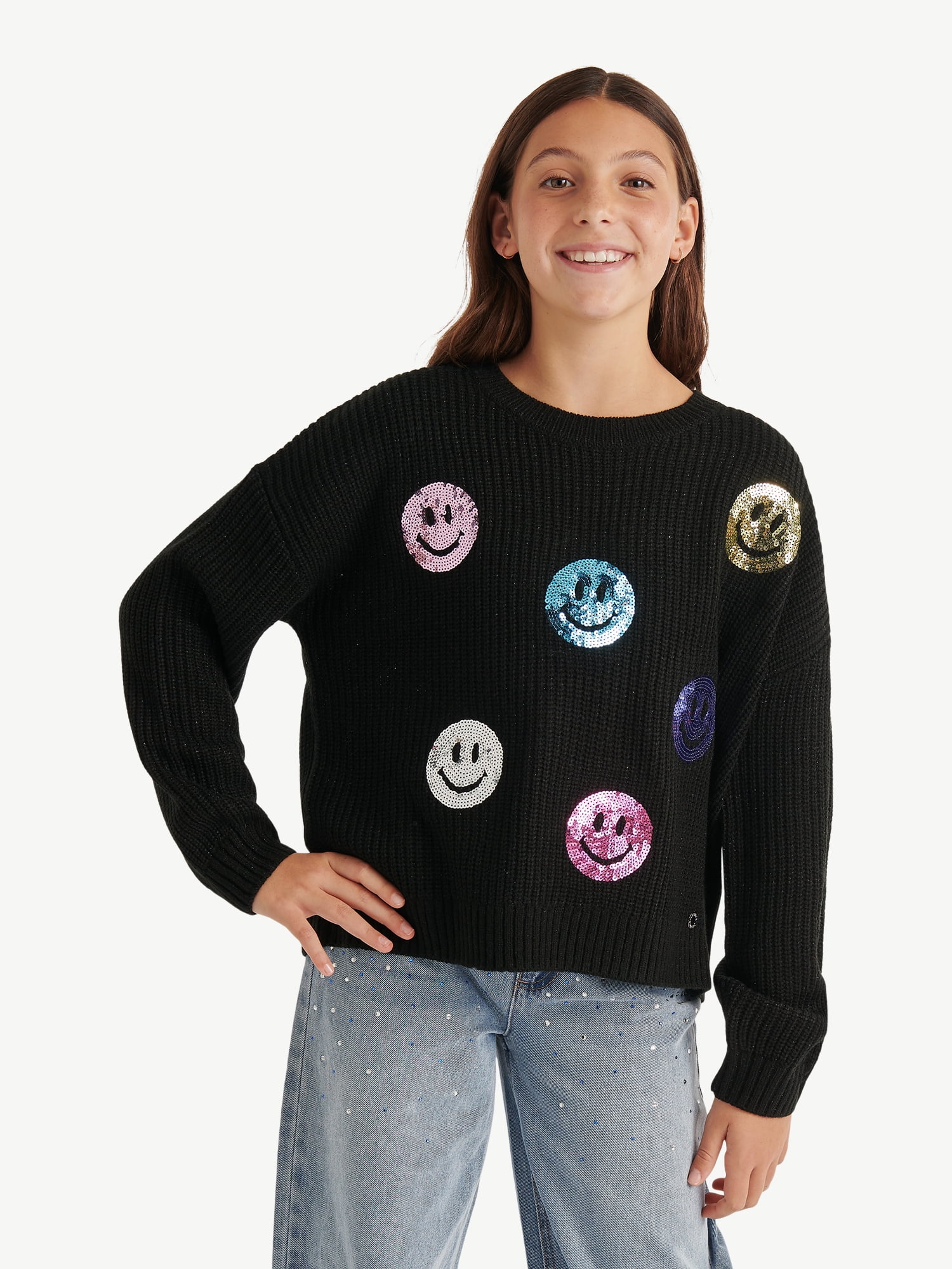 Justice Girls Sequin Graphic Sweater, Sizes XS - XLP