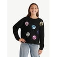 thumbnail image 1 of Justice Girls Sequin Smiley Sweater, Sizes XS - XLP, 1 of 5