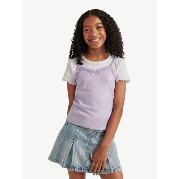 Justice Girls Shine Rib Twofer, Sizes XS - XLP
