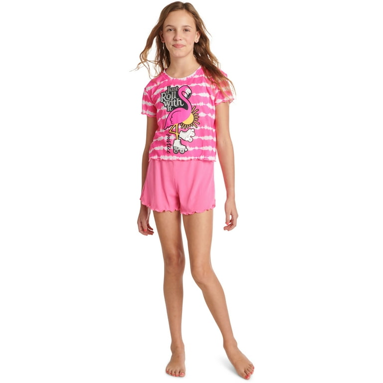 Justice Girls Short Pajamas Set 2 Piece Sizes 5 18 Plus Walmart