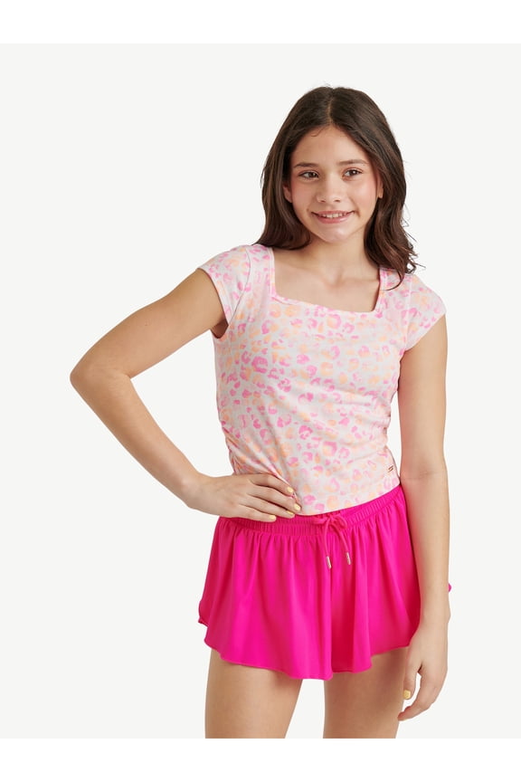 Girls Short Sleeve Active Top, Sizes XS - XLP
