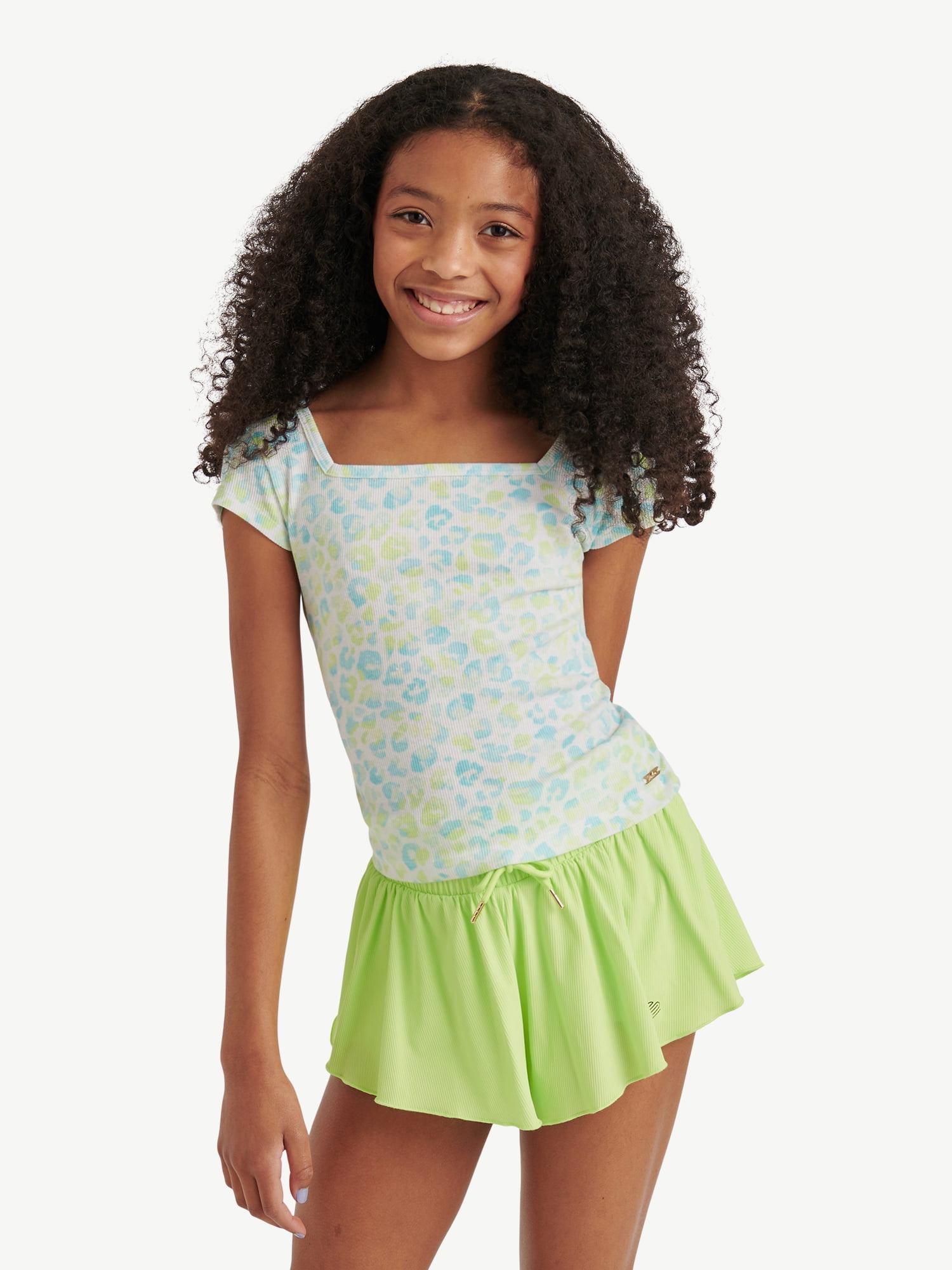 Justice Girls Short Sleeve Active Top, Sizes XS - XLP
