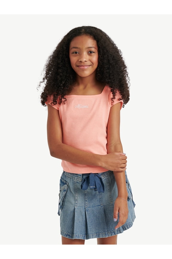 Girls Short Sleeve Active Top, Sizes XS - XLP