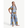 thumbnail image 1 of Justice Girls Short Sleeve Button Top with Pant Pajama 2-Piece Set, Sizes 5 to 18, 1 of 5