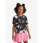 Justice Girls Short Sleeve Graphic Dye Effect Tee, Sizes XS-XLP