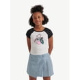 thumbnail image 1 of Justice Girls Short Sleeve Raglan Tee, Sizes XS - XLP, 1 of 7