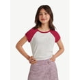 thumbnail image 1 of Justice Girls Short Sleeve Raglan Tee, Sizes XS - XLP, 1 of 8