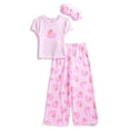 thumbnail image 1 of Justice Girls Short Sleeve Tee, Pants and Eye Mask Pajama Set, 3-Piece, Sizes 5-18, 1 of 3