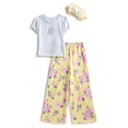 thumbnail image 1 of Justice Girls Short Sleeve Tee, Pants and Eye Mask Pajama Set, 3-Piece, Sizes 5-18, 1 of 3