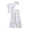 thumbnail image 1 of Justice Girls Short Sleeve Tee, Pants and Eye Mask Pajama Set, 3-Piece, Sizes 5-18, 1 of 3