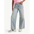 thumbnail image 1 of Justice Girls Side Stripes Textured Jeans, Sizes 6-18, Slim & Plus, 1 of 9
