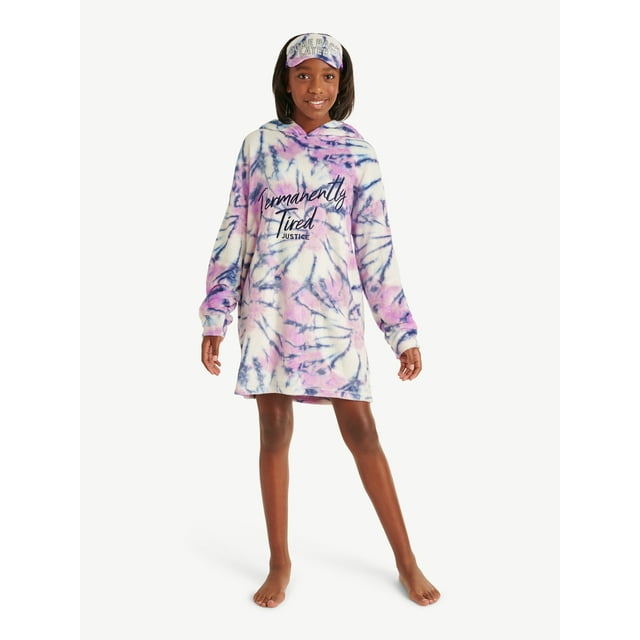 Justice Girls Sleep Hoodie with Eyemask Set, 2Piece,