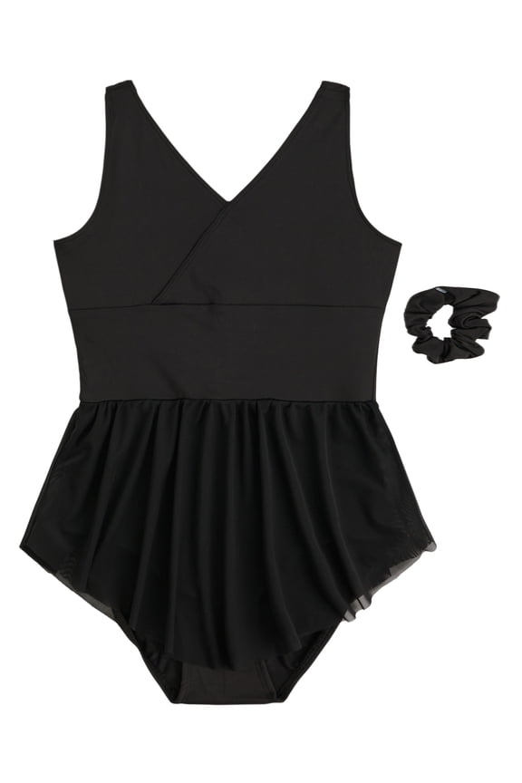 Girls' Sleeveless Leotard, Sizes XS-XL