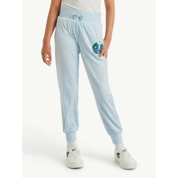 Justice x Snoopy Girls Velour Jogger, Sizes XS - XLP