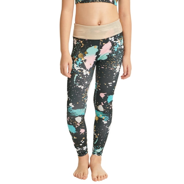 Justice Girls Splatter Full Length Dance Leggings, Sizes XSXL