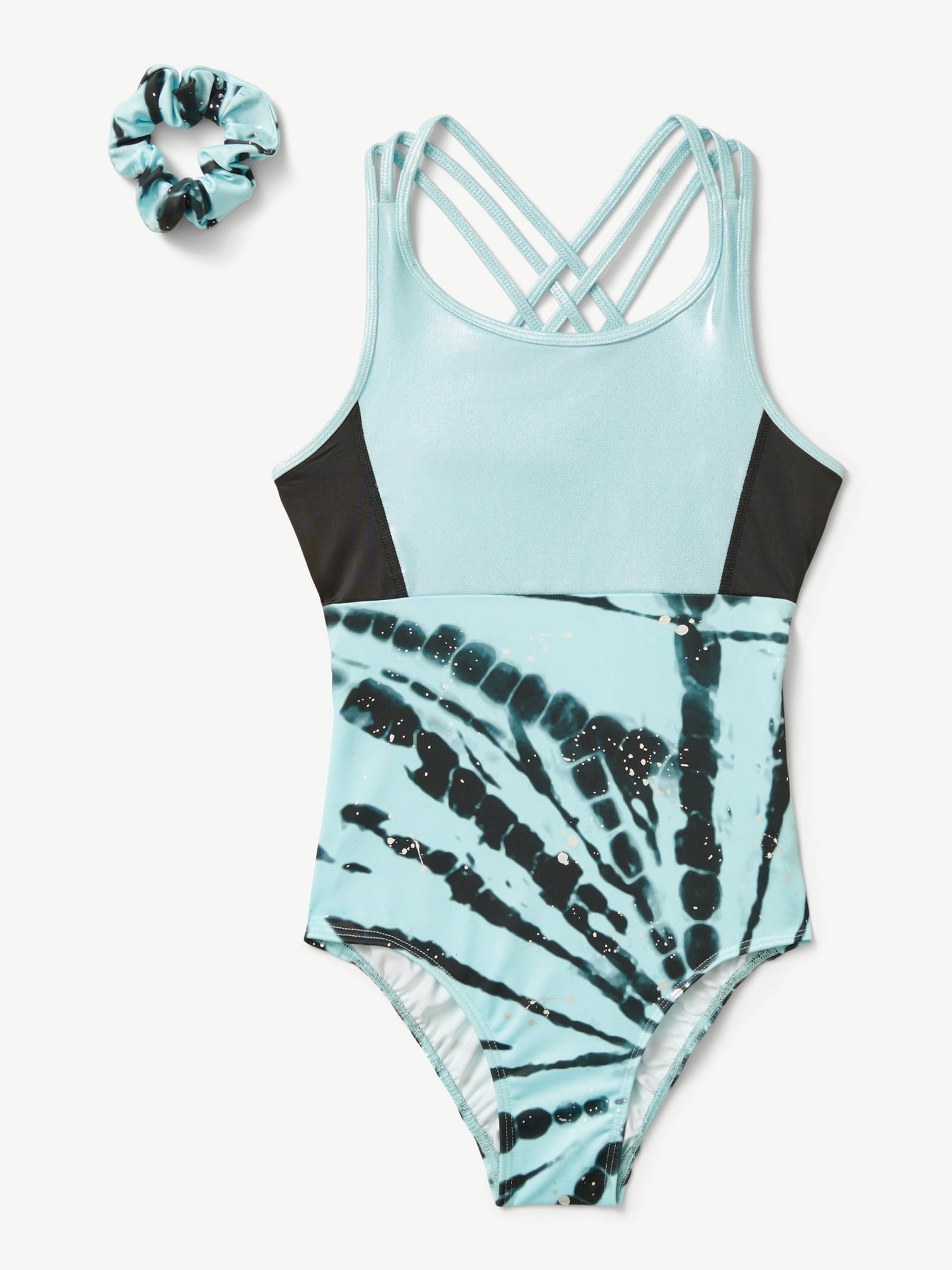 Justice Girls Strappy Back Leotard with Scrunchie Sizes XS XL