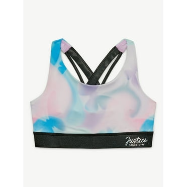 Justice Girls' Strappy Back Sports Bra, Sizes XS-XL