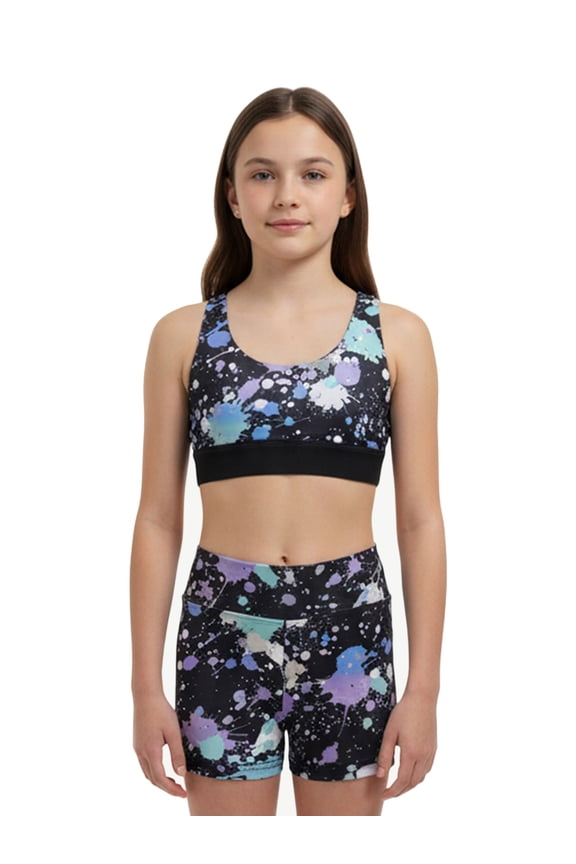 Girls' Strappy Back Sports Bra, Sizes XS-XL