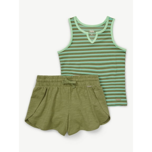 Justice Girls Striped Tee & Short Set, Sizes XS - XLP