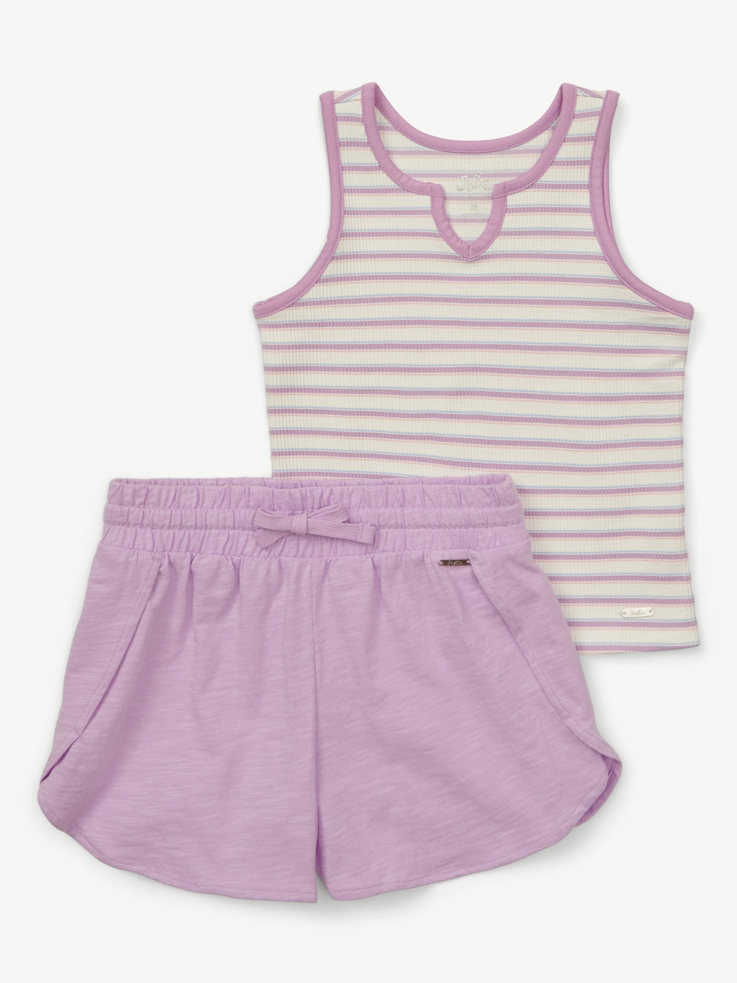 Justice Girls Striped Tee & Short Set, Sizes XS - XLP