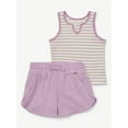 thumbnail image 1 of Justice Girls Striped Tee & Short Set, Sizes XS - XLP, 1 of 7