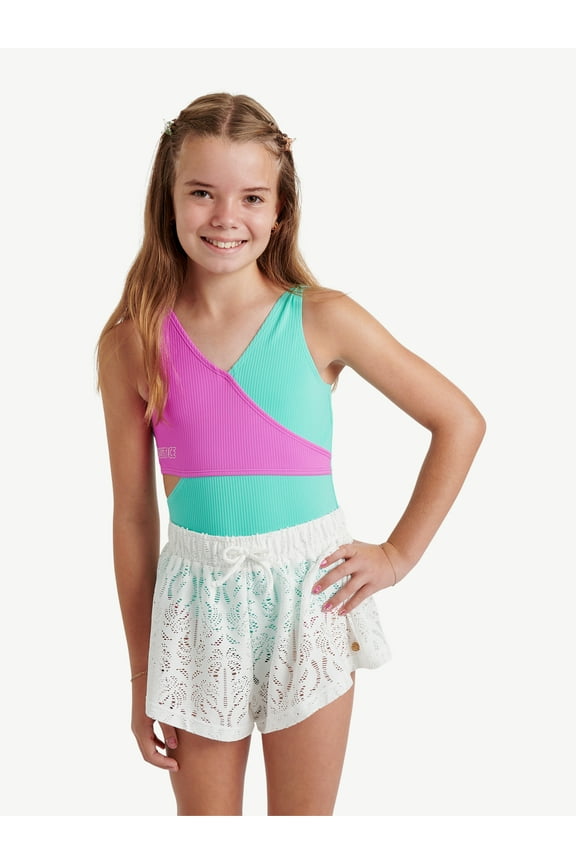 Girls Swim Coverup Shorts, Sizes 4-18
