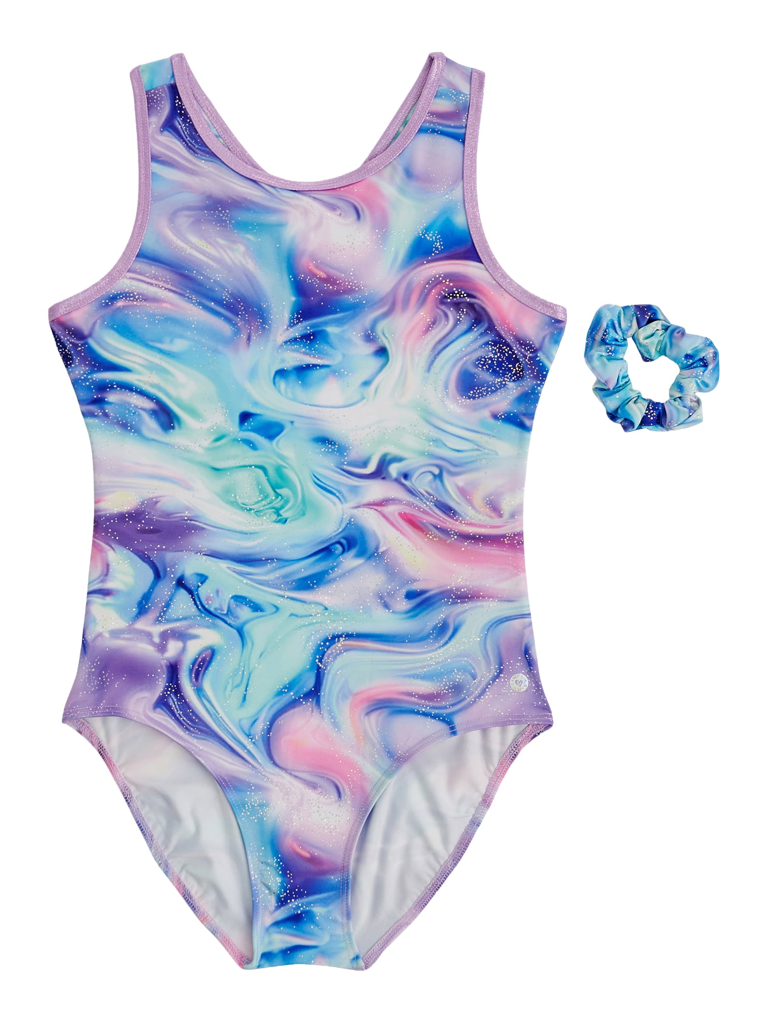 Justice Girls' Swirl Print Leotard, Sizes XS-XL