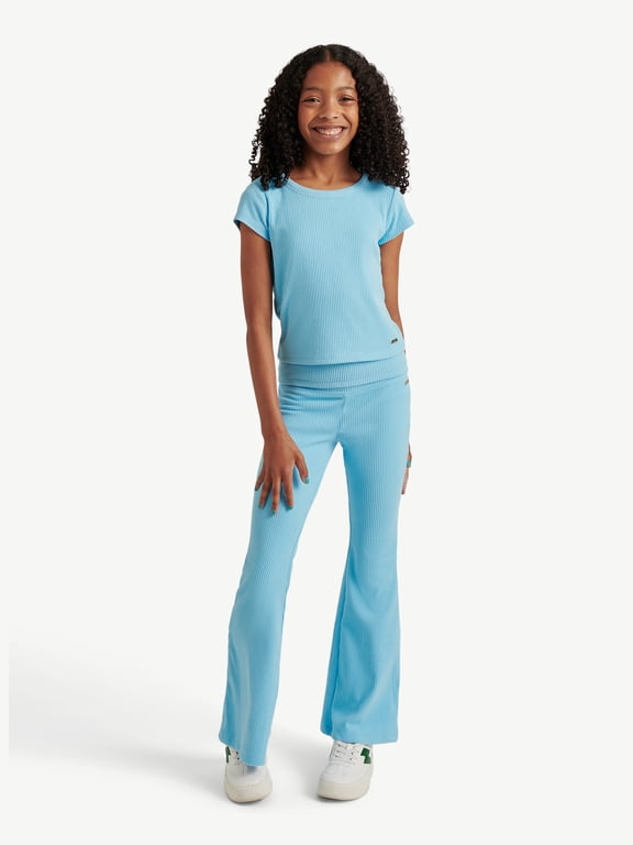 Girls' Tee and Flare Leggings Set, 2-Piece, Sizes XS-XL & Plus