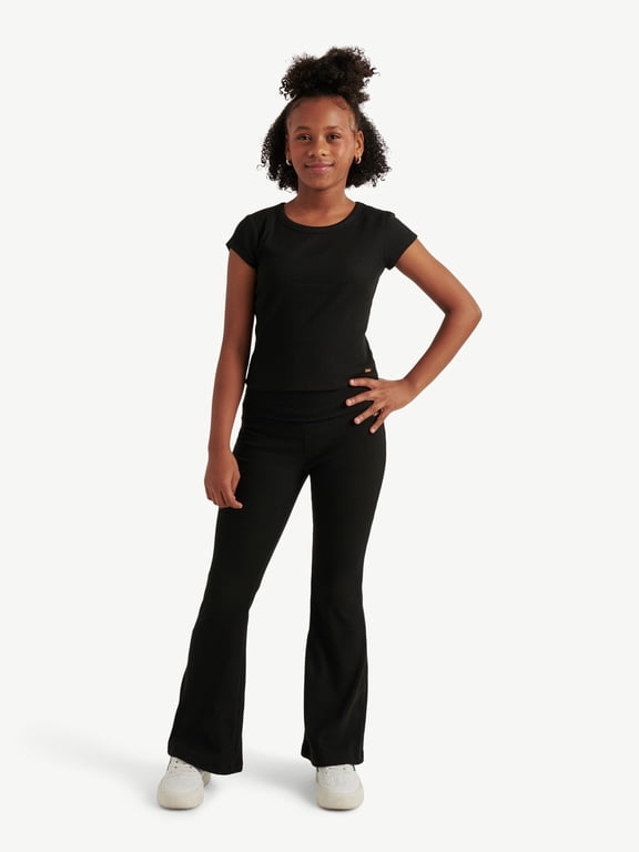 Girls' Tee and Flare Leggings Set, 2-Piece, Sizes XS-XL & Plus