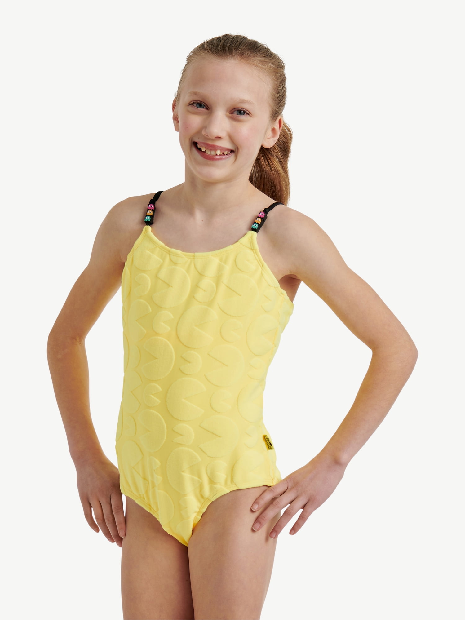 Justice Girls Terry Pacman One-Piece, Sizes 5-18