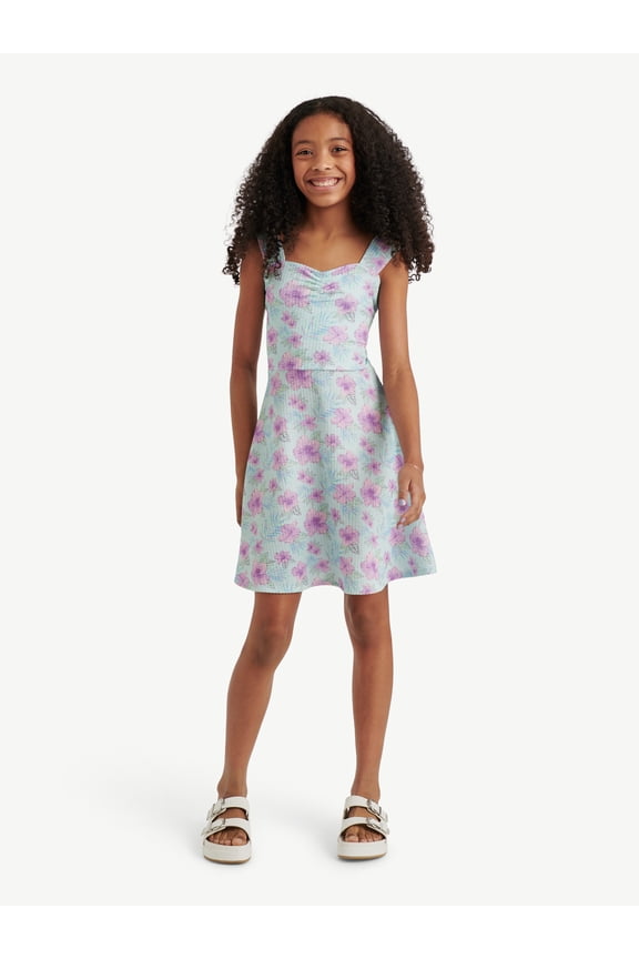 Girls Textured Rib Knit Dress, Sizes XS - XLP