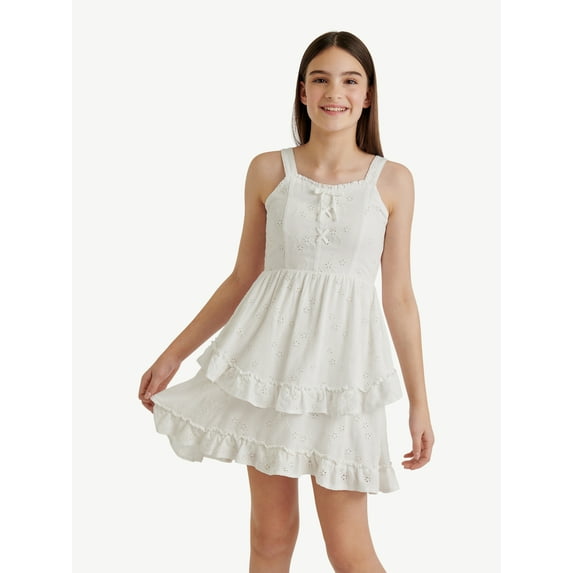 Justice Girls Tiered Eyelet Dress, Sizes XS - XLP
