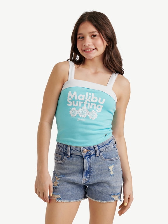 Girls Tube Top with Straps, Sizes XS - XLP