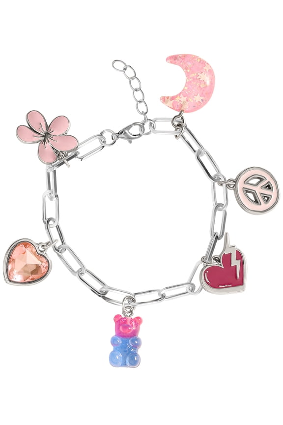 - Girls Tween Peace Heart Charm Bracelet