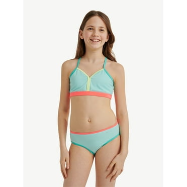 Justice Girls Two-Piece Bikini with Cross Back Straps, Sizes 5-18