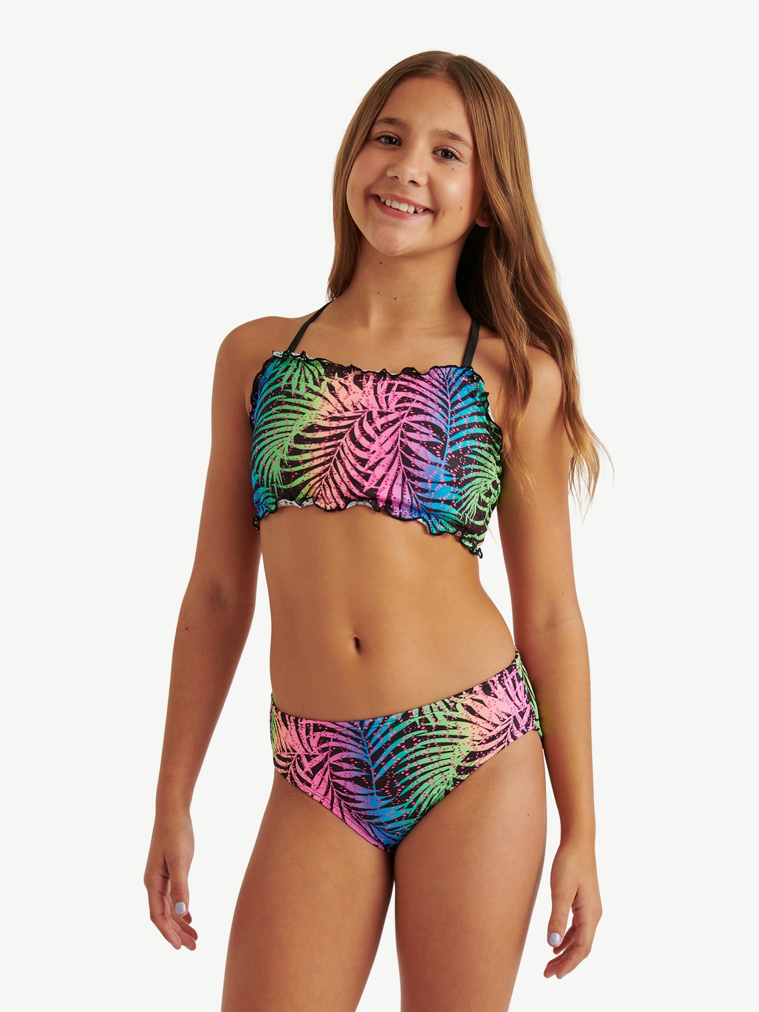 Justice Girls Two Piece Crochet Bikini Swimsuit, sizes XS-XL