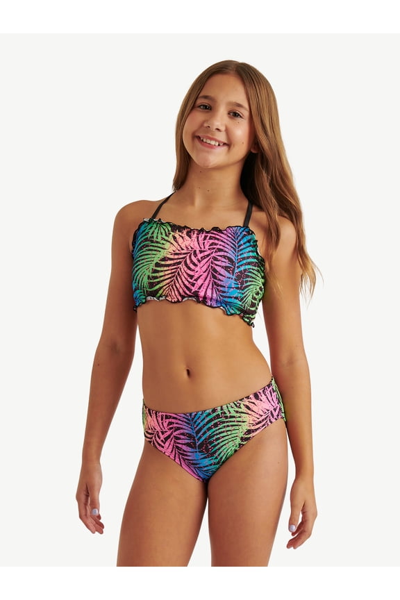 Girls Two Piece Crochet Bikini Swimsuit, sizes XS-XL
