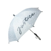 JUSTICE Girls Umbrella, Stick Style, Curved Handle