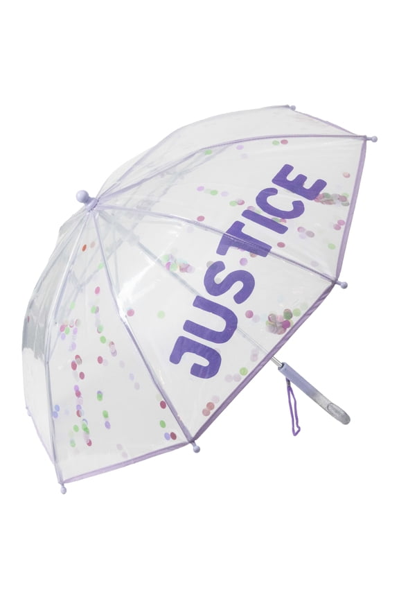 Girl's Umbrella, Clear Shakey Sequins
