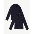 thumbnail image 1 of Justice Girls Uniform Long Sleeve Knit Polo Shirt, 2-Pack, Sizes XS-XLP, 1 of 4