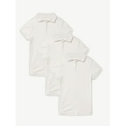 Justice Girls Uniform Short Sleeve Knit Polo Shirt, 3-Pack, Sizes XS-XLP