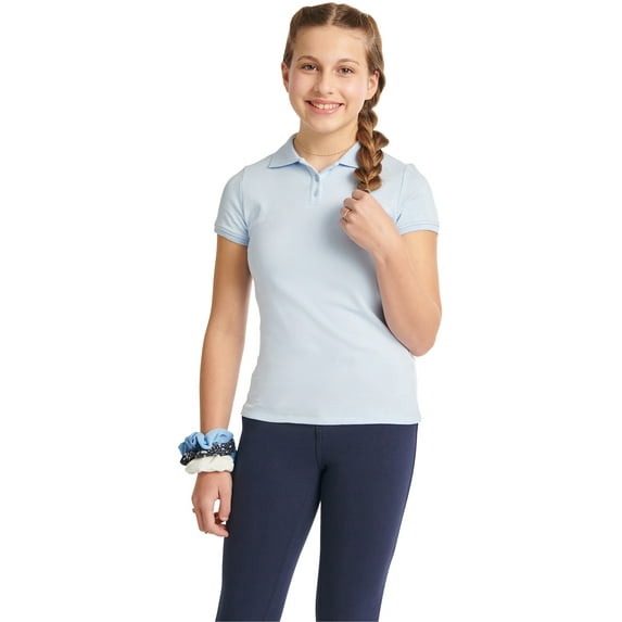 Justice Girls Uniform Short Sleeve Polo Shirt, Sizes XS-XLP