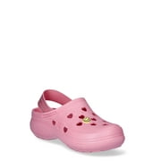 Justice Girls Unlined Clogs with Heel Strap and Charms, Sizes 13-5