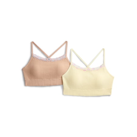 Justice Girls Variegated Seamless Rib Bra, 2-Pack, Sizes 28-38