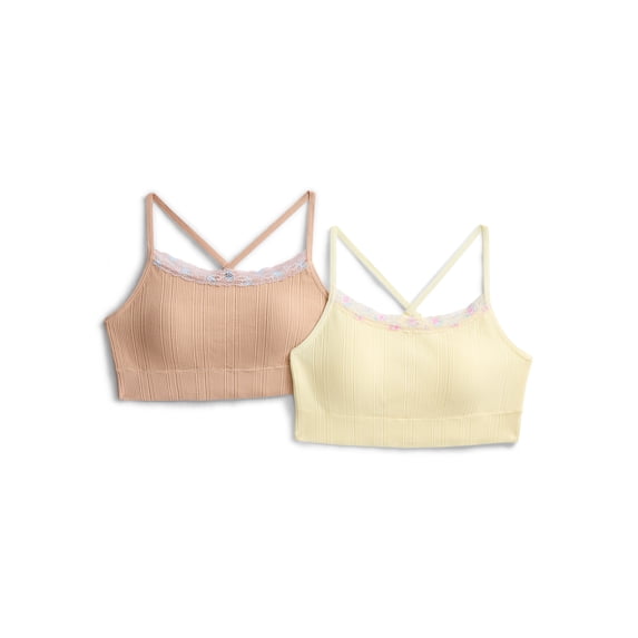 Justice Girls Variegated Seamless Rib Bra, 2-Pack, Sizes 28-38