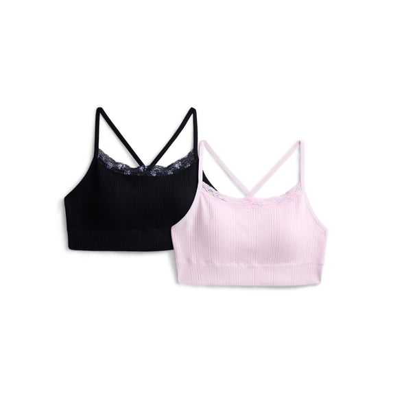 Justice Girls Variegated Seamless Rib Bra, 2-Pack, Sizes 28-38