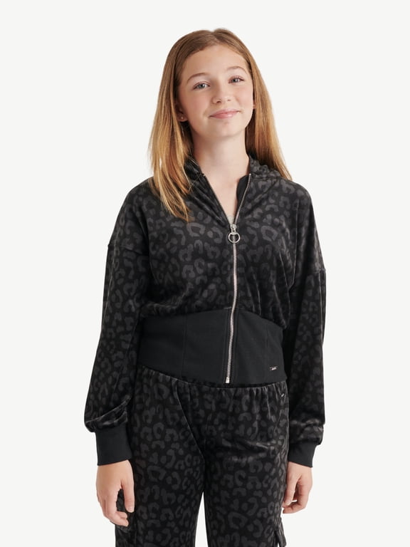 Girls Velour Zip-Up, Sizes XS - XLP