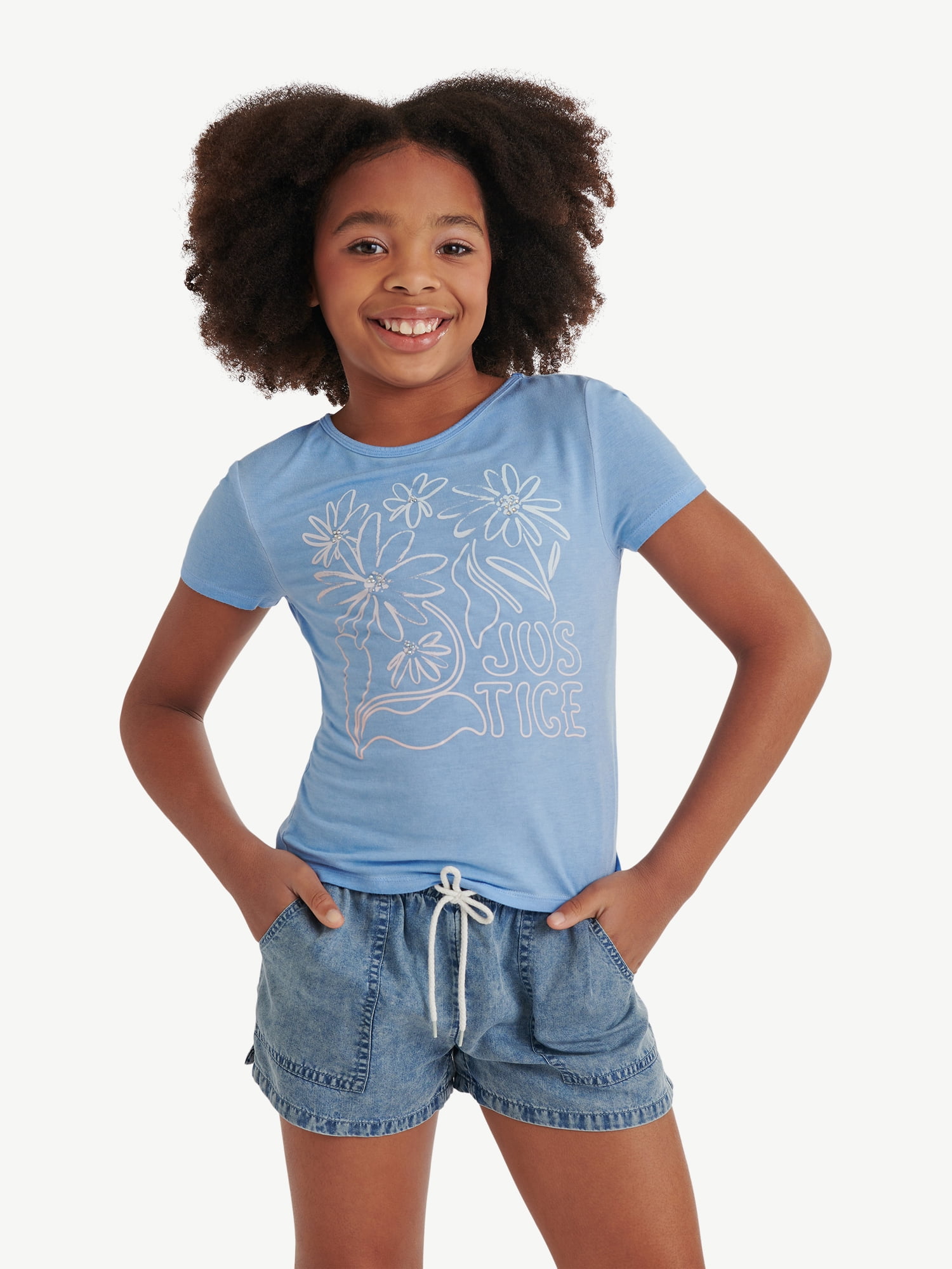 Justice NASCAR Collab Oversized Graphic Tee – Racing Style