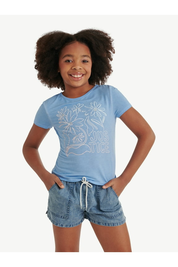 Girls Washed Graphic Tee, Sizes XS - XLP